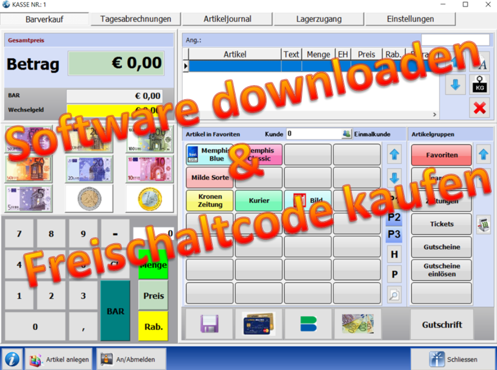 Registrierkassensoftware Kro4pro Österreich